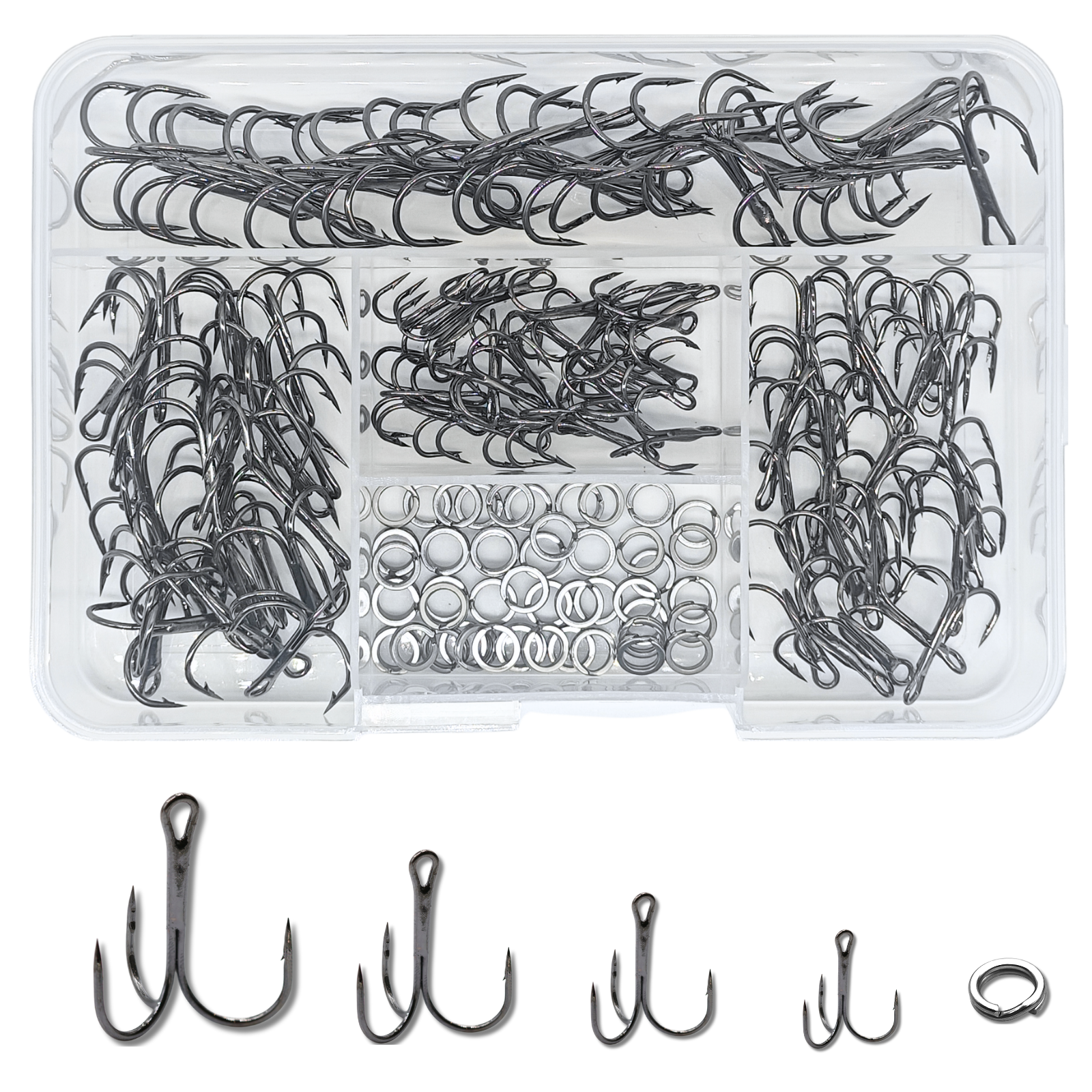 ELLYCIO 150pcs Treble Hooks Kit