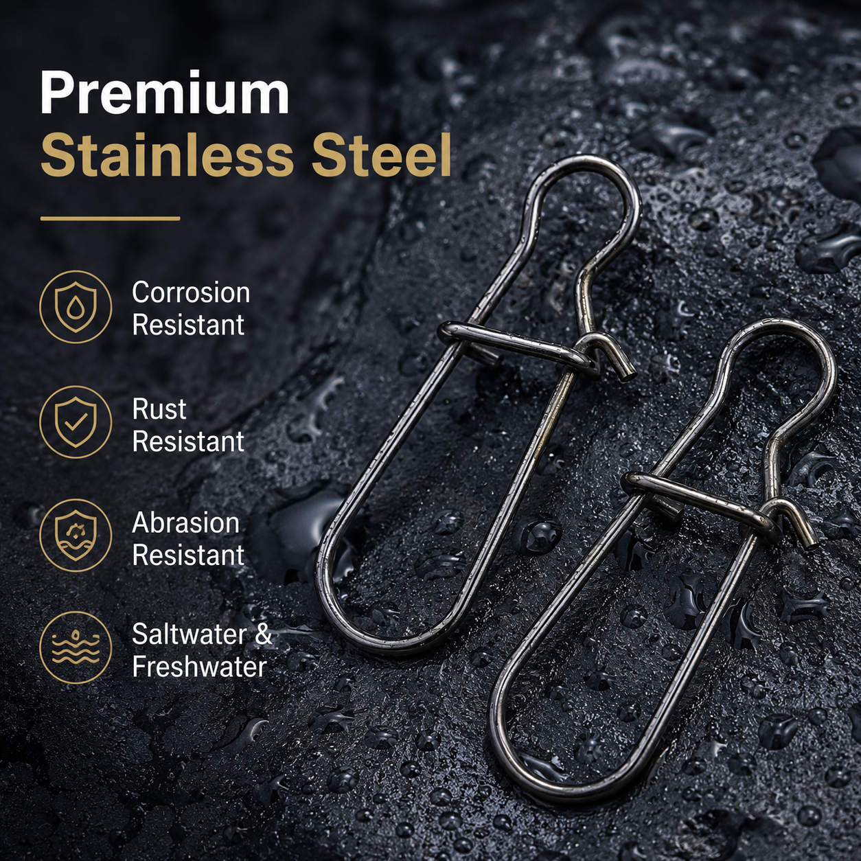 ELLYCIO 300Pcs Small Duo Lock Fishing Snaps, Stainless Steel Speed Clips for Lures, Quick Change Fishing Lure Connectors for Freshwater Saltwater, Sizes 0# 1# 2# 3# — Thumbnail 4